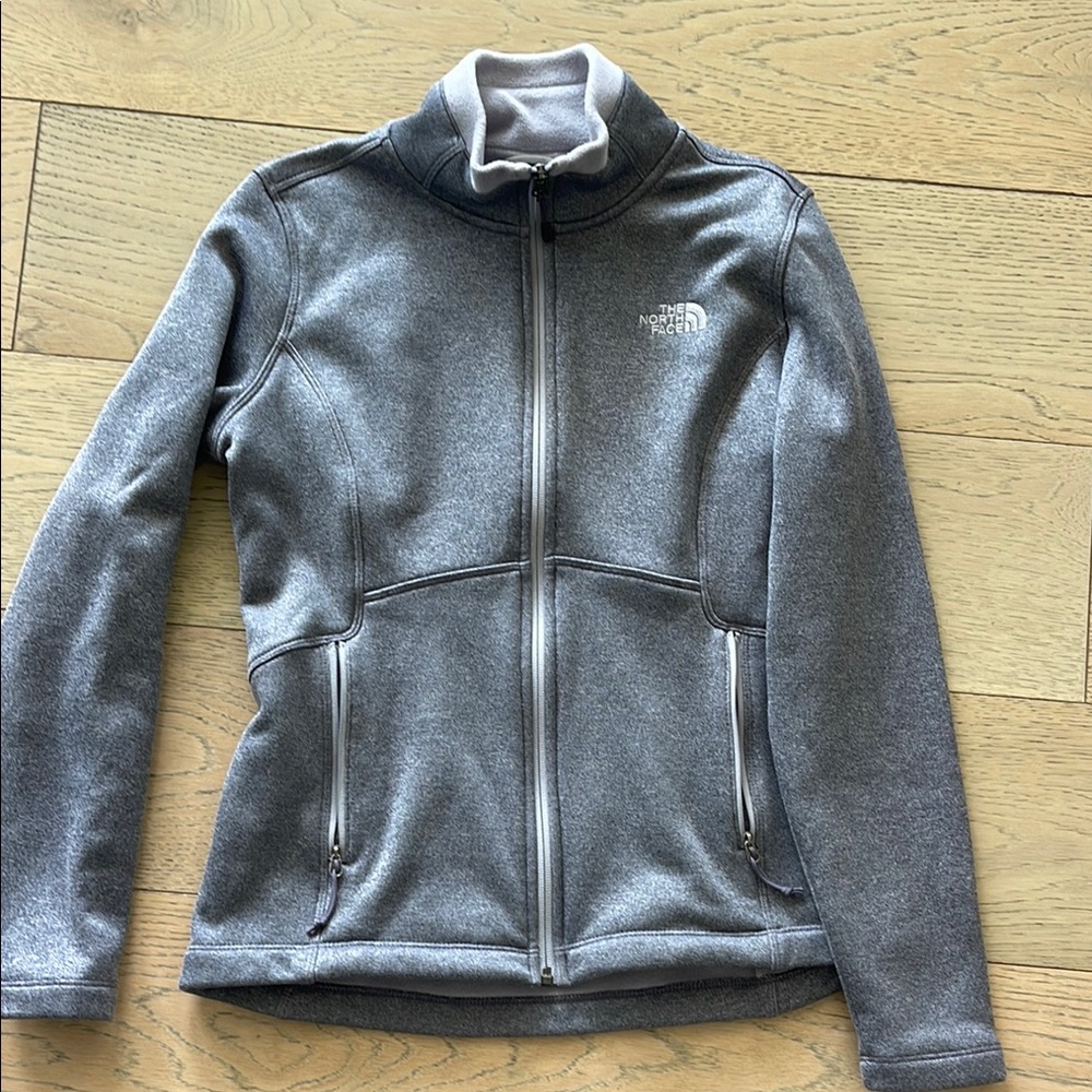 The North Face Gray Ski & Snow Jacket with Fleece Texture
